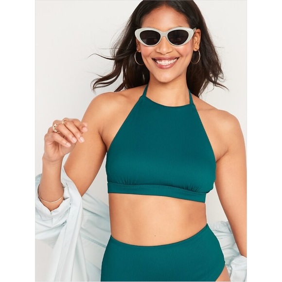 Old Navy Other - NWY Old Navy Ribbed Halter Bikini Top